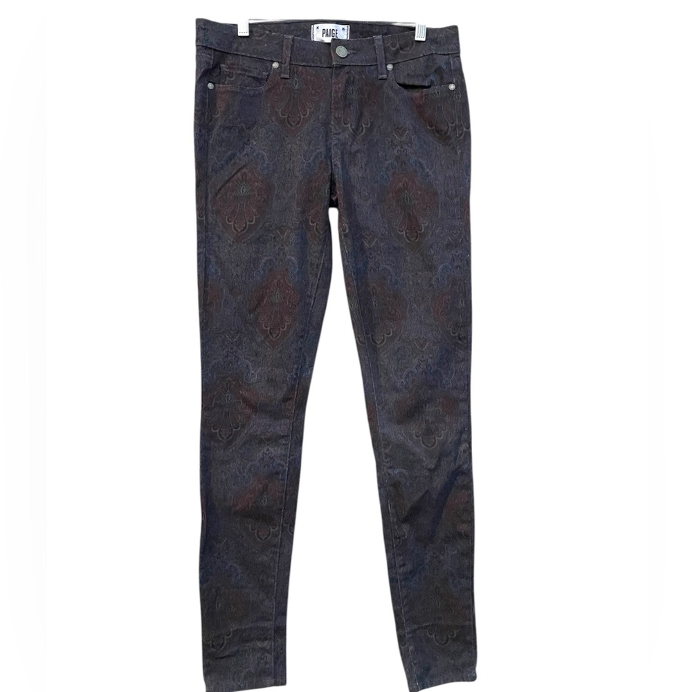 Paige Size 30 Paisley Print Skinny Verdugo Ultra Jeans